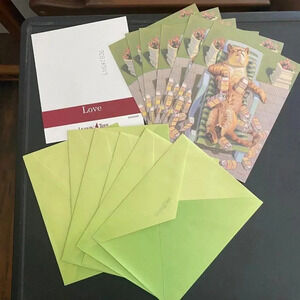 RARE  BRYAN MOON 6/pack LOVE Greeting Card/Env Orange, Cat Nap, Milk Coma VTG